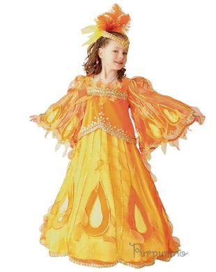 Нарядный карнавальный костюм для девочки Жар-птица pur611 фото