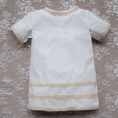 Рубашка для крещения "Традиция" ANGELSKY 4202 молочная AN4202 фото