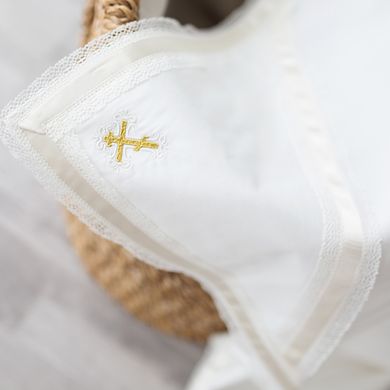Крыжма "Артур" для крещения мальчика ANGELSKY 3601-2 молочная AN3601-2 фото