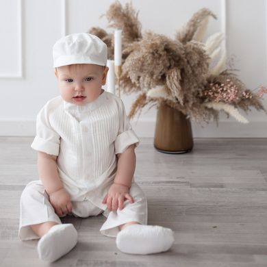 Крестильный костюм для мальчика ANGELSKY 3602-2 молочный AN3602-2 фото