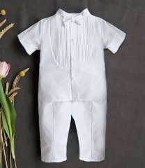 Красивий хрестильний костюм для хлопчика 3602-1 ANGELSKY білий AN3602-1 фото