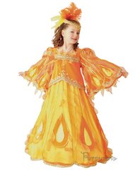 Нарядный карнавальный костюм для девочки Жар-птица pur611 фото