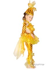 Карнавальный костюм для девочки Золотая рыбка pur652 фото