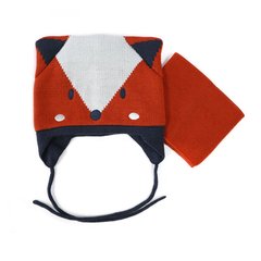 Зимова шапка та манішка для хлопчика Peluche & Tartine F16ACC03BG Burn Orange F16ACC03BG фото