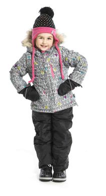 Зимний термо комплект для девочки NANO F17M274 серо-черный F17M274 фото