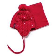 Зимняя шапка и манишка для девочки Peluche & Tartine F17ACC68EF Scarlet F17ACC68EF фото