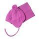Зимняя шапка и манишка для девочки Peluche & Tartine F18ACC52EF Crocus Mauve F18ACC52EF фото