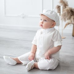 Крестильный костюм для мальчика ANGELSKY 3602-2 молочный AN3602-2 фото