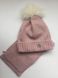 Зимняя шапка и шарф "Розовый зайчик" z012 фото 1
