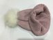 Зимняя шапка и шарф "Розовый зайчик" z012 фото 2