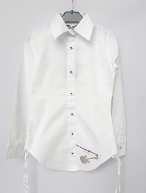 Белая удлиненная блузка для девочки Puledro 3246 z3246 фото