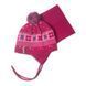 Зимняя шапка и манишка для девочки Peluche & Tartine F18ACC64EF Berry F18ACC64EF фото