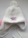 Зимова шапка з шарфом для дівчинки "Навушники" z017 фото 3
