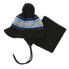 Зимняя шапка и манишка для мальчика Peluche & Tartine F16ACC75EG Black F16ACC75EG фото