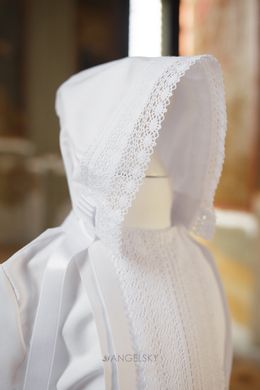Нарядная шапочка "Крещение" ANGELSKY белая AN1103 фото
