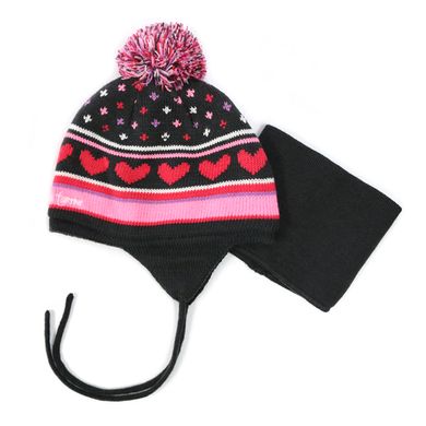Зимова шапка та манішка для дівчинки Peluche & Tartine 18ACCMF16 Deep Gray 18ACCMF16 фото