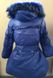 Зимове пальто-пуховик для дівчинки "Синє" z030 фото 2