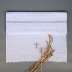 Махровий рушник для хрещення ANGELSKY 2713 білий AN2713 фото