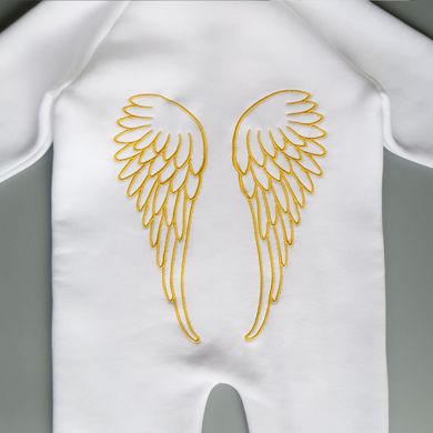 Комбінезон для хрещення "Золотий Ангел" 2216 білий AN2216 фото