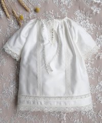 Хрестильна сорочка для дівчинки 2102 ANGELSKY молочна AN2102 фото