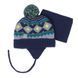 Зимняя шапка и манишка для мальчика Peluche & Tartine F18ACC09BG Navy F18ACC09BG фото